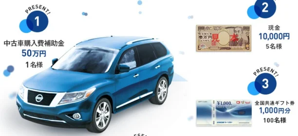 中古車購入費補助金50万円｜事前会員登録キャンペーン mieruCAR（ミエルカ）