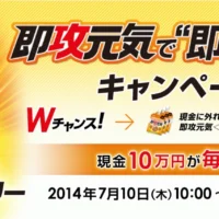 1日1人に現金10万円が当たる!