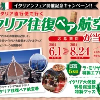 イタリア往復航空券が当たる！