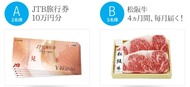 ＪＴＢ旅行券10万円分や松阪牛が当たるオープニングキャンペーン！