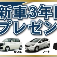 新車が3年間無料でリースできる権利が当たるキャンペーン！