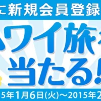 サークルKサンクスの会員登録で「ハワイ旅行 3泊5日」が当たる！！