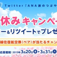 フォロー＆リツイートで国内線ペア往復航空券が当たる旅行懸賞！