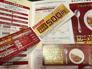 ココイチのお食事券500円分が当選しました！
