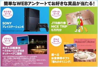 プレイステーション4やヘリクルージングなどが当たる豪華懸賞！