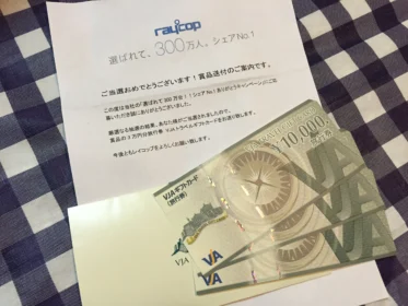 旅行券3万円分（VJAギフトカード）が当選しました！