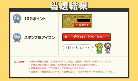 BIGLOBEの「びっくじ」で8等が当選しました！