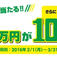 現金100万円が3名様に当たる高額現金懸賞！