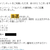 ベルメゾンネットの500円OFFクーポンが当選!