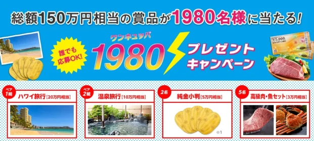 1980プレゼントキャンペーン Y mobile（ワイモバイル）