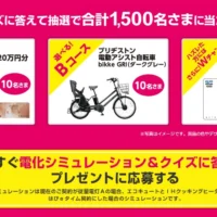 ブリヂストンの電動自転車bikke他、豪華賞品が当たる高額懸賞！