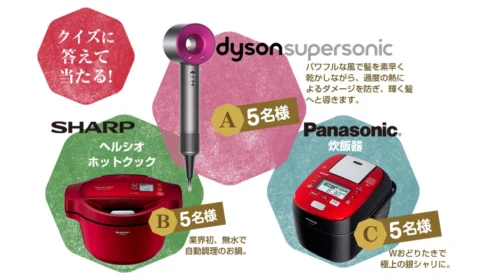 ダイソンのドライヤーなど豪華家電が当たる岩手のお米キャンペーン！