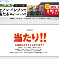 サントリー「-196℃ストロングゼロ」大量当選懸賞に当選！