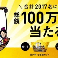 総額100万円！1万円が100人に当たる年明け高額懸賞！