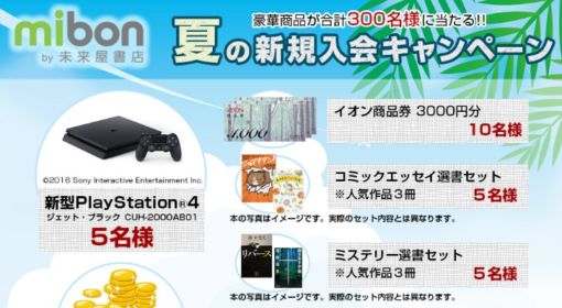 新型PlayStation4が5名に当たる豪華懸賞キャンペーン！