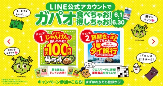 【LINE懸賞】クロスワードパズルを解いてタイ旅行を当てよう！