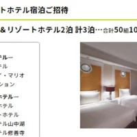 マリオットホテル３泊分の宿泊券が当たる豪華懸賞！