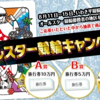 旅行券10万円やAmazonギフト券などがもらえる競輪のクイズ懸賞！