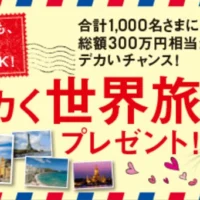 世界1週もできる!? 200万円分の旅行券が当たる高額懸賞!