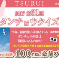 飛来するタンチョウの数を予想して、現金10万円が当たるクイズ懸賞！