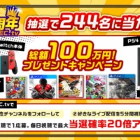 NintendoSwitchやPS4Proが当たる、総額100万円の高額ゲーム懸賞！