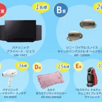 ポータブルTVやワイヤレスイヤホンが当たる豪華家電懸賞!