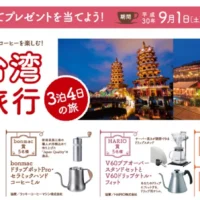 3泊4日の台湾旅行が3名に当たる海外旅行懸賞！