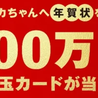 【ハガキ】年賀状を送って100万円が当たる高額懸賞！