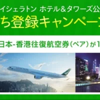 友達登録で香港往復航空券が当たるLINE懸賞