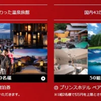 飛鳥IIクルーズ8名、星野リゾート50名、ルンバ100名他多数の超豪華懸賞！
