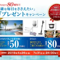 旅行券10万円分や、グルメカタログなどが当たる豪華クイズ懸賞！