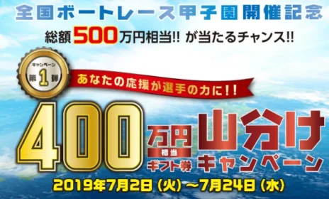 最大400万円分のアマギフが当たる！ボートレース予想キャンペーン