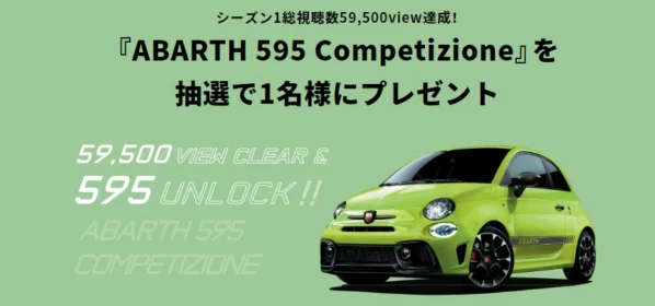 コンパクトスポーツ「アバルト595」が当たる車懸賞！