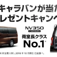 安全機能装備の最新「日産キャラバン」が当たる車懸賞！