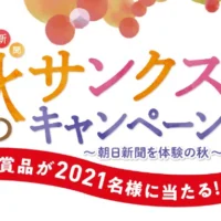 デジタル一眼・ミシン・カタログギフトなどが当たる朝日新聞の大量高額懸賞！