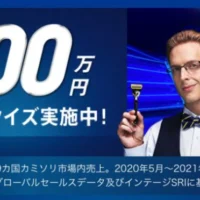 現金「総額100万円」が当たるジレットの高額クイズ懸賞！