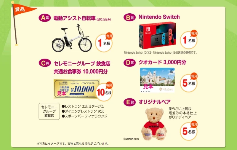 電動アシスト自転車、NintendoSwitchなどが当たる豪華アプリ懸賞！
