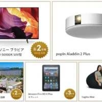 純金製のガチャピン像やSONYブラビアなどが当たる高額懸賞！