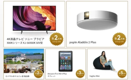 純金製のガチャピン像やSONYブラビアなどが当たる高額懸賞！