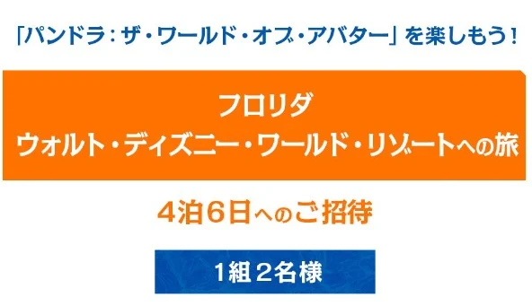 アメリカのディズニー・ワールド・リゾート旅行が当たる高額懸賞！