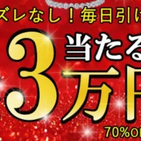 現金3万円やネックレス70％OFFクーポンが当たる高額懸賞！