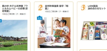 ホテル宿泊券や豪華家電などが毎シーズン当たる豪華子育て懸賞！