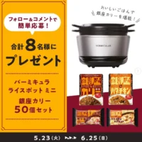 バーミキュラ ライスポット ミニ＆銀座カリーセットが当たる高額懸賞！