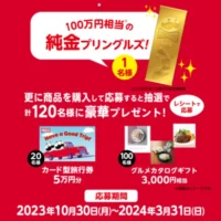 100万円相当の純金プリングルズが当たる高額懸賞！