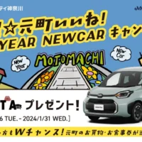 TOYOTAのシエンタが当たる、元町ショッピングストリートの高額懸賞！