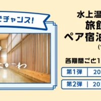 群馬県の水上温泉郷「旅館たにがわ」の宿泊券が当たる旅行懸賞！