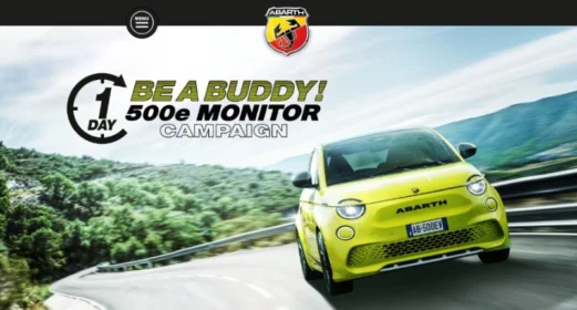 ABARTH 500eを丸1日試乗できるモニターキャンペーン！