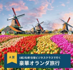 往復ビジネスクラスで行くオランダ旅行などが当たる高額懸賞！