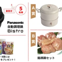 Panasonic 自動調理鍋 Bistroなどが合計1,565名に当たる高額クイズ懸賞！