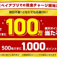 最大100万楽天ポイントが当たるローソン銀行の高額懸賞！